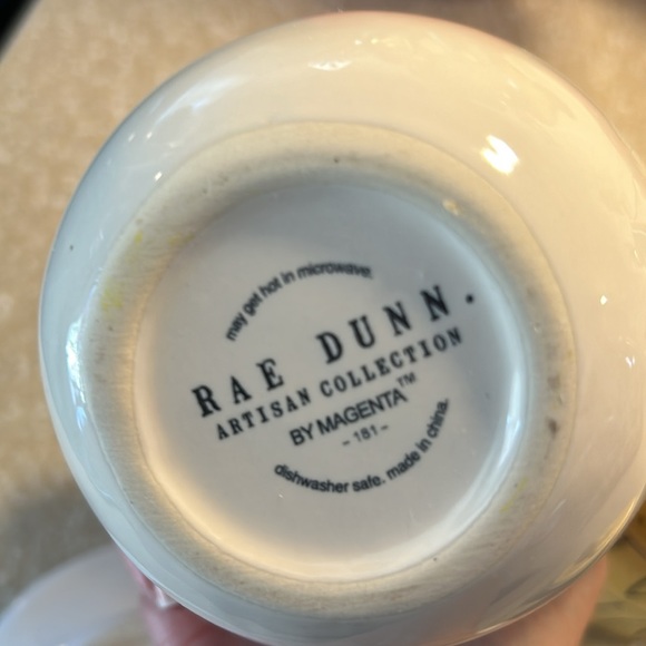 Rae Dunn 3 pieces, creamer, treat dish and dog treats jar people treats. 2 new - Picture 5 of 7